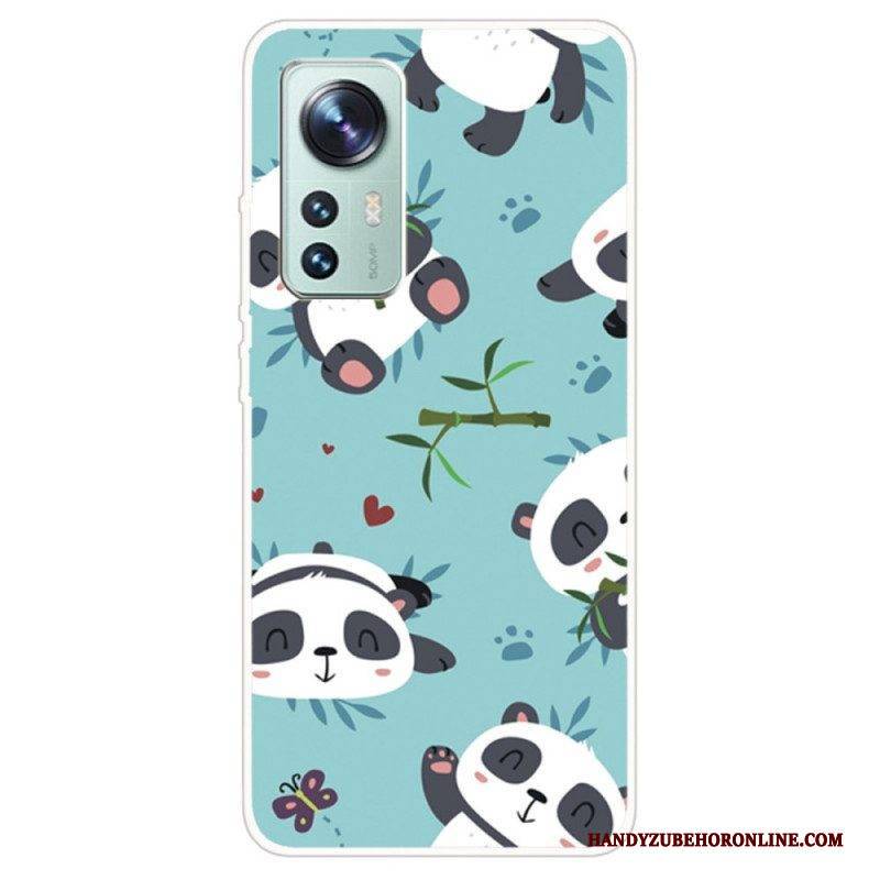 Hülle Für Xiaomi 12 / 12X Panda-haufen Aus Silikon
