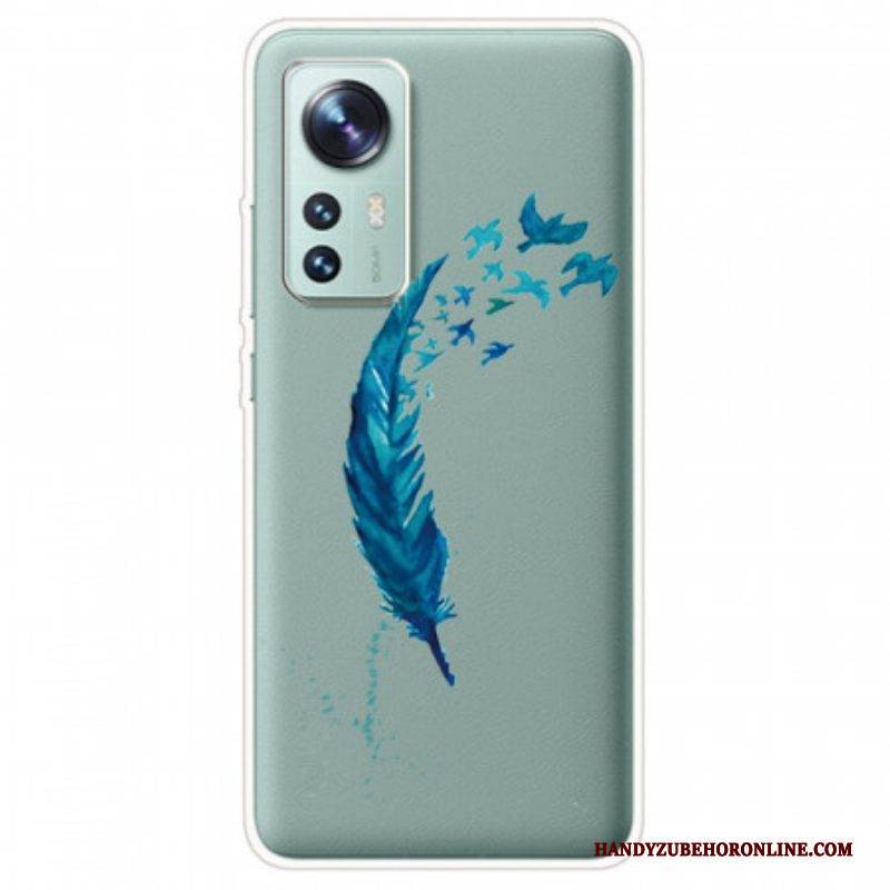 Hülle Für Xiaomi 12 / 12X Wunderschöne Blaue Feder
