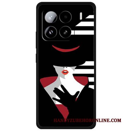 Hülle Für Xiaomi 15 Pro Dame Mit Schwarzem Hut