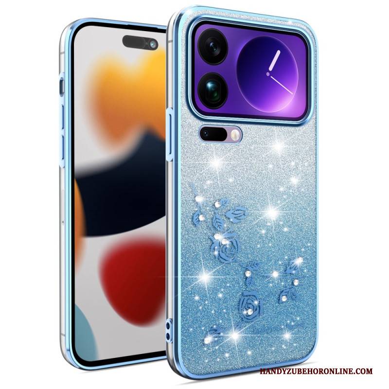 Hülle Für Xiaomi 17 Pro Blumen Und Strasssteine