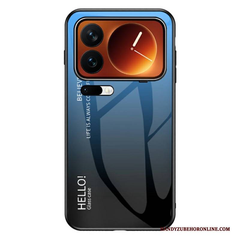 Hülle Für Xiaomi 17 Pro Max Gehärtetes Glas Mit „hello“