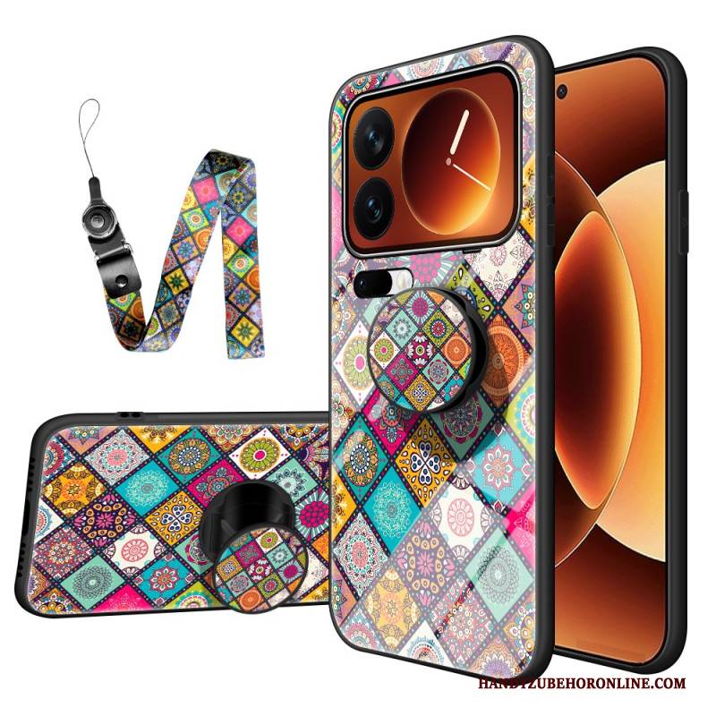 Hülle Für Xiaomi 17 Pro Ständer Und Trageband Aus Gehärtetem Glas