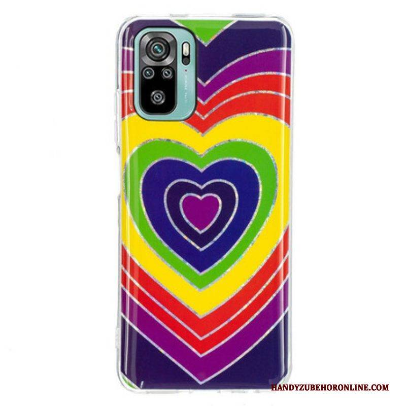 Hülle Für Xiaomi Redmi Note 10 / 10S Psychedelisches Herz