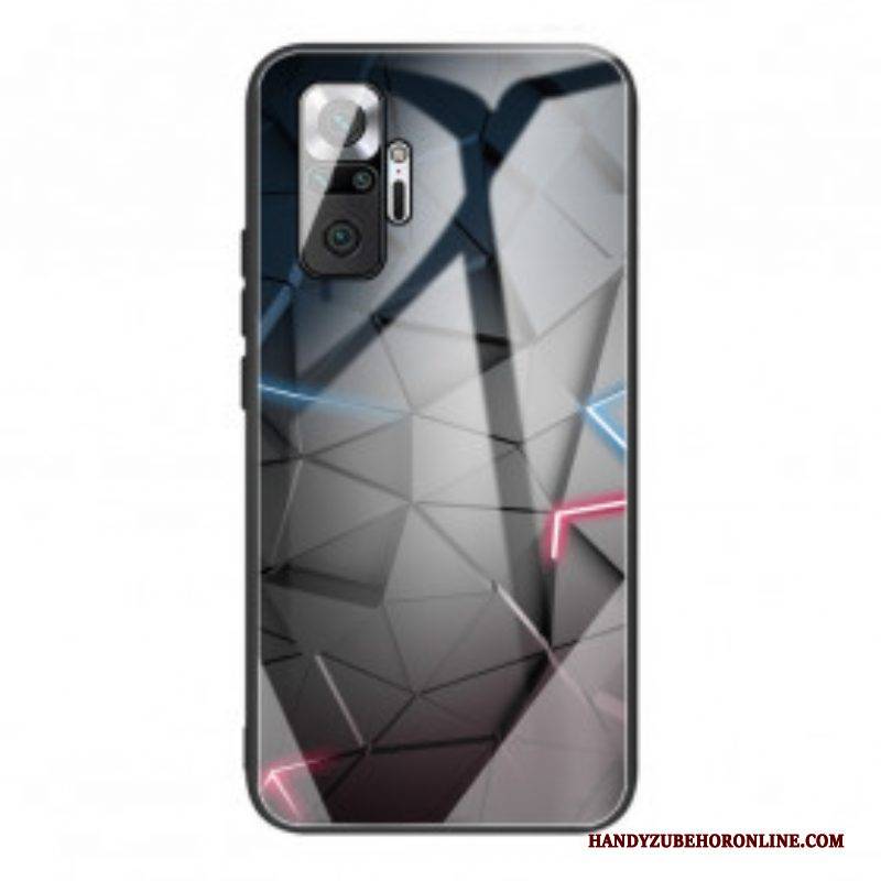 Hülle Für Xiaomi Redmi Note 10 Pro Geometrie Aus Gehärtetem Glas
