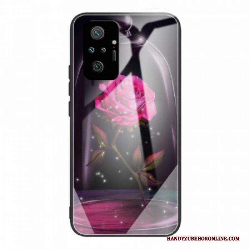 Hülle Für Xiaomi Redmi Note 10 Pro Magisches Rosa Gehärtetes Glas