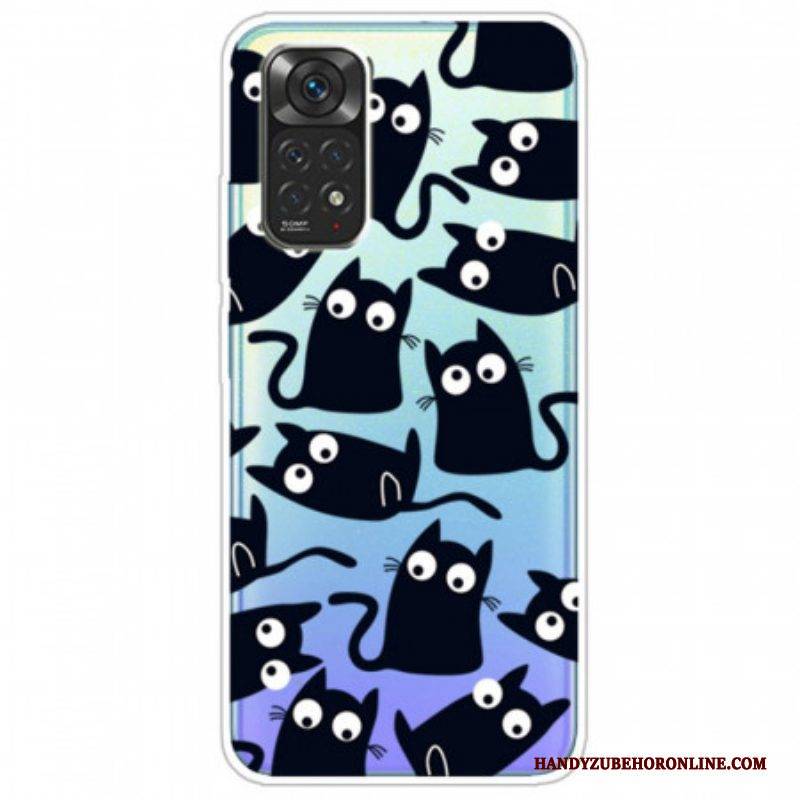 Hülle Für Xiaomi Redmi Note 11 / 11S Mehrere Schwarze Katzen