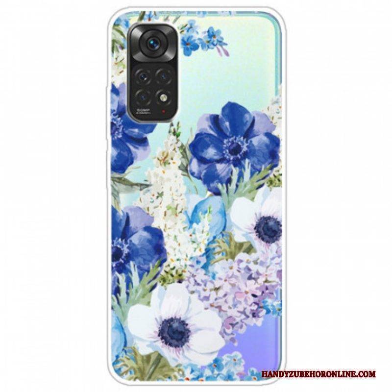 Hülle Für Xiaomi Redmi Note 11 Pro / 11 Pro 5G Aquarellblaue Blumen