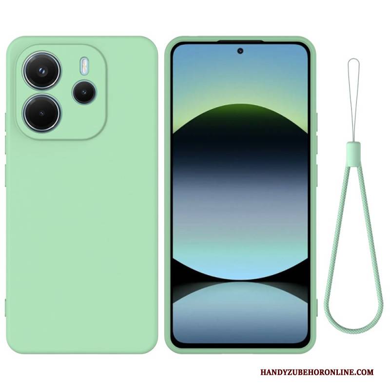 Hülle Für Xiaomi Redmi Note 14 4g Flüssigsilikon Mit Tragegurt