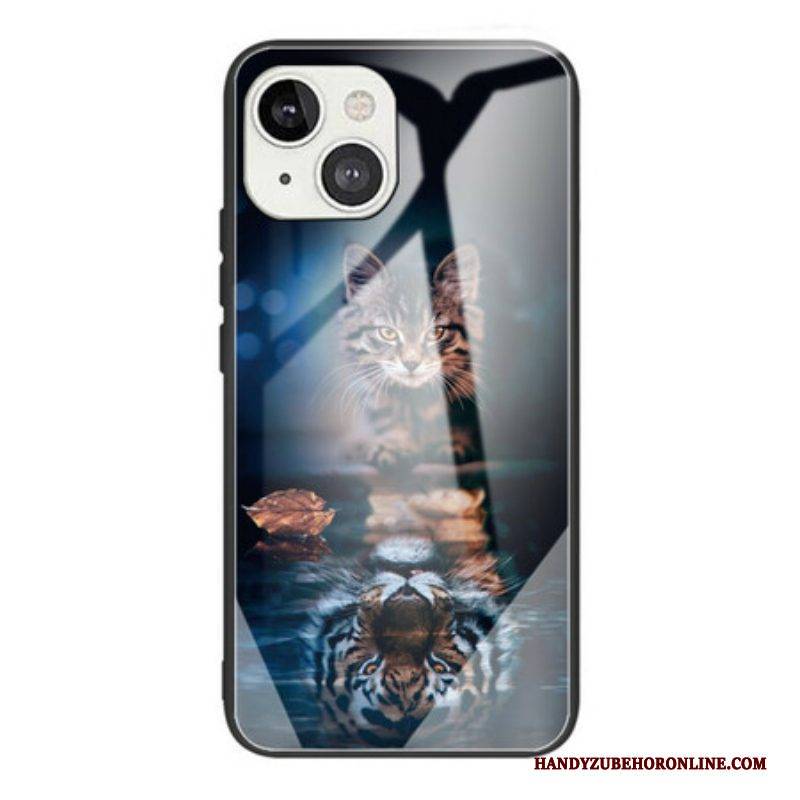 Hülle Für iPhone 13 Mini Mein Tiger Gehärtetes Glas