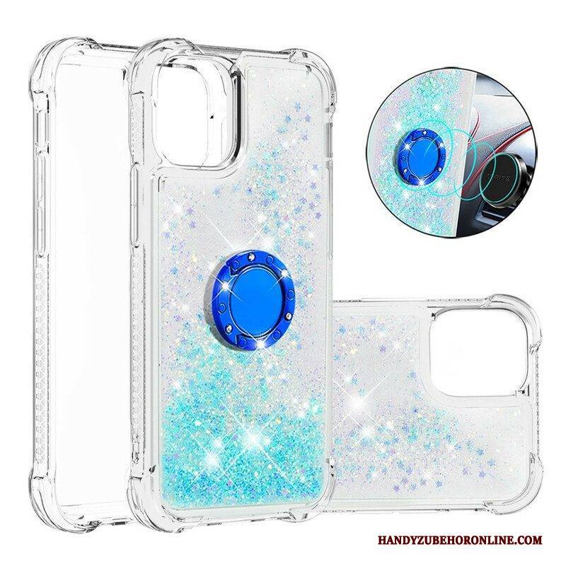 Hülle Für iPhone 13 Mini Pailletten Mit Ringunterstützung