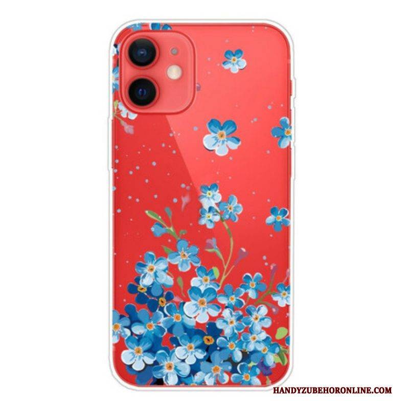 Hülle Für iPhone 13 Mini Strauß Blauer Blumen