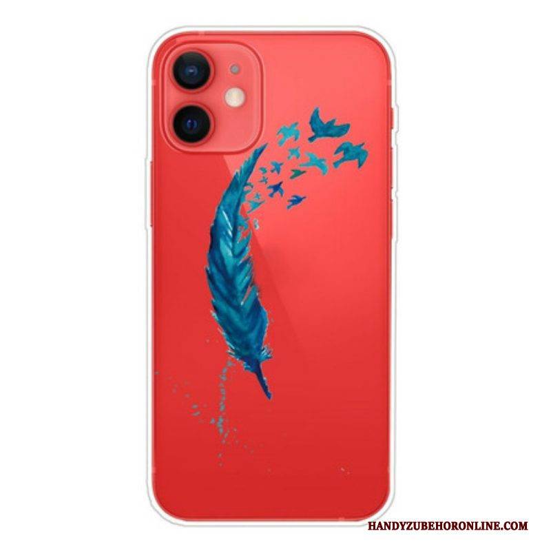 Hülle Für iPhone 13 Mini Wunderschöne Blaue Feder
