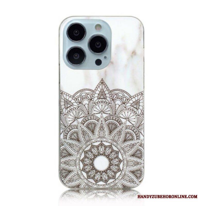 Hülle Für iPhone 13 Pro Max Marmoriertes Mandala