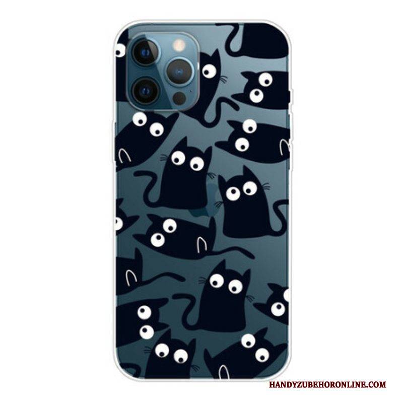 Hülle Für iPhone 13 Pro Max Schwarze Mäuse