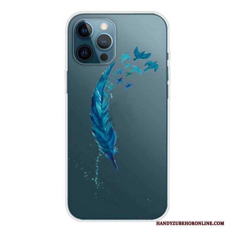 Hülle Für iPhone 13 Pro Max Wunderschöne Blaue Feder