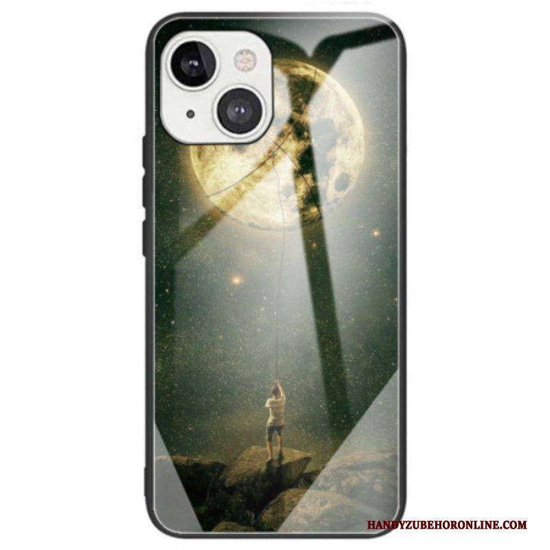 Hülle Für iPhone 14 Mondgehärtetes Glas