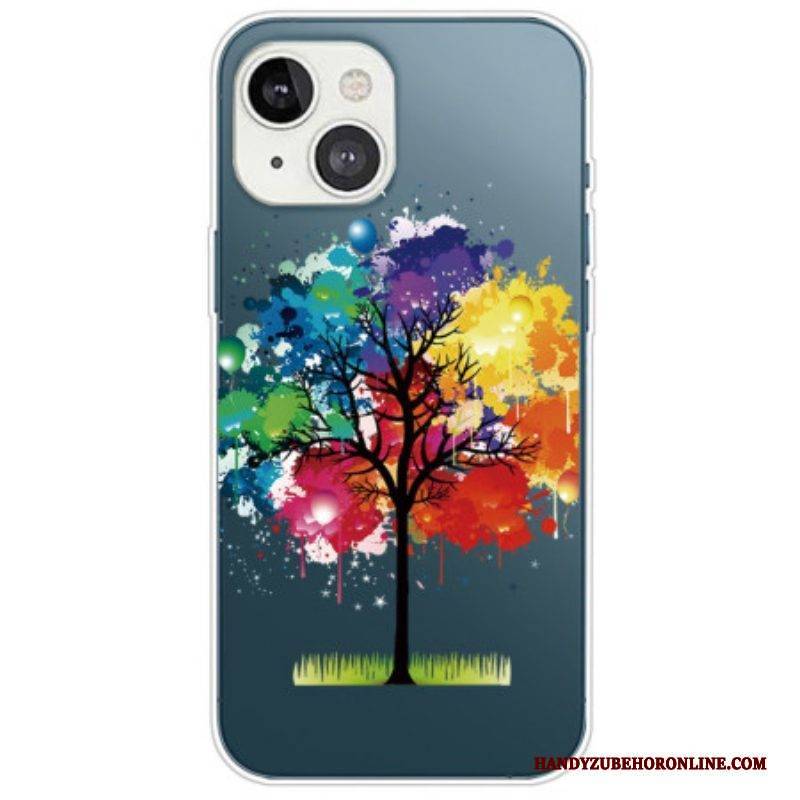 Hülle Für iPhone 14 Plus Nahtloser Aquarellbaum