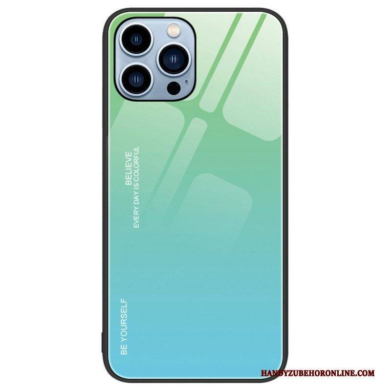 Hülle Für iPhone 14 Pro Gehärtetes Glas. Sei Du Selbst