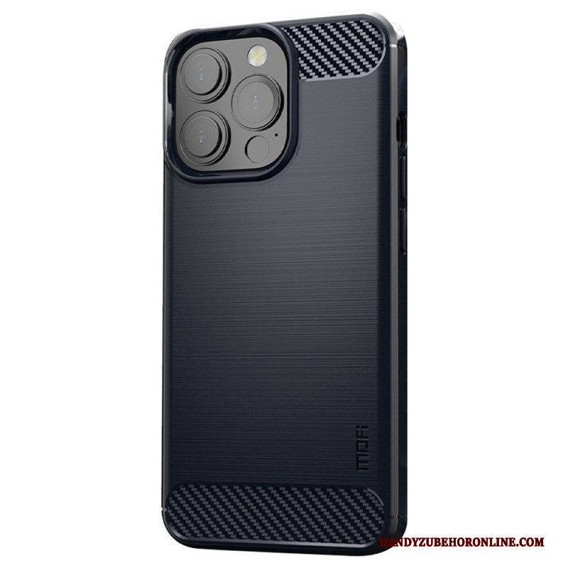 Hülle Für iPhone 14 Pro Max Mofi Gebürstete Kohlefaser