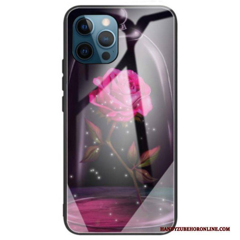 Hülle Für iPhone 14 Pro Max Rosa Gehärtetes Glas