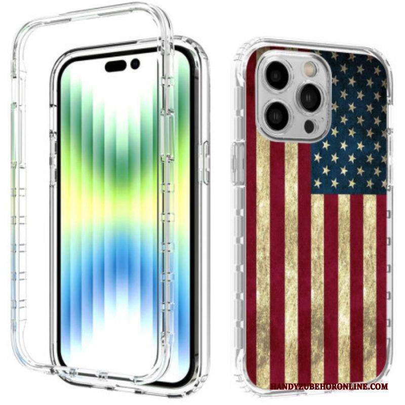 Hülle Für iPhone 14 Pro Max Verbesserte Amerikanische Flagge