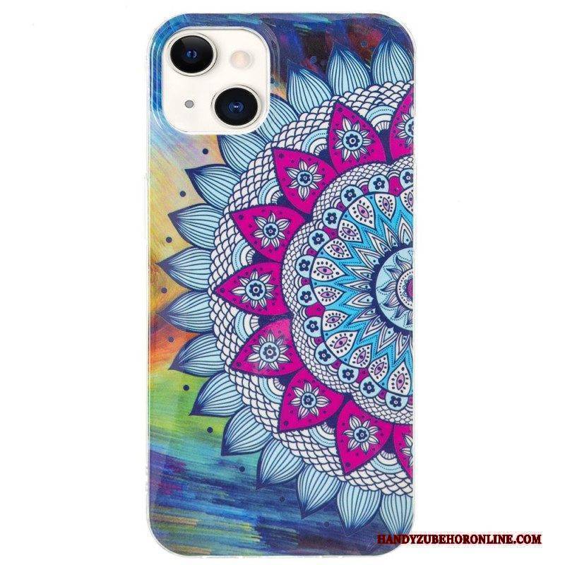 Hülle Für iPhone 15 Plus Fluoreszierendes Mandala
