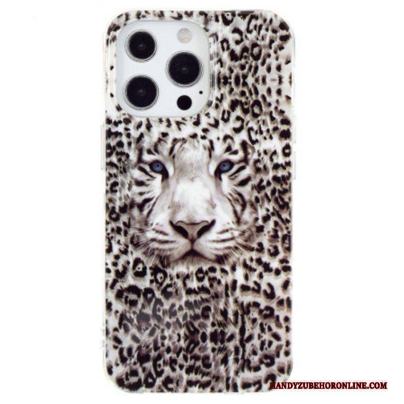 Hülle Für iPhone 15 Pro Max Fluoreszierender Leopard