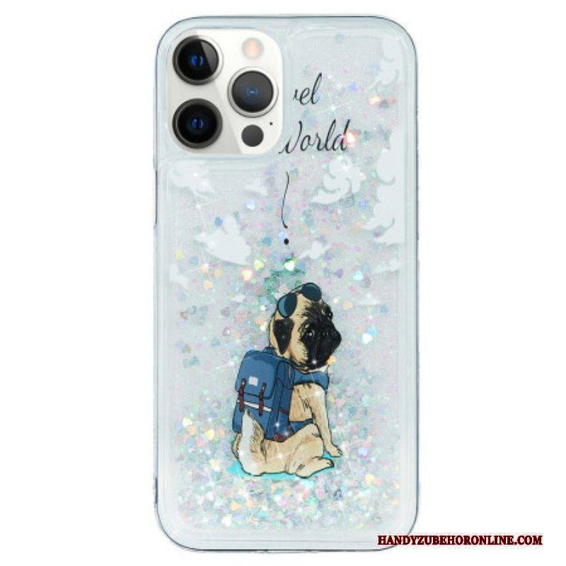 Hülle Für iPhone 15 Pro Max Glitzerhund