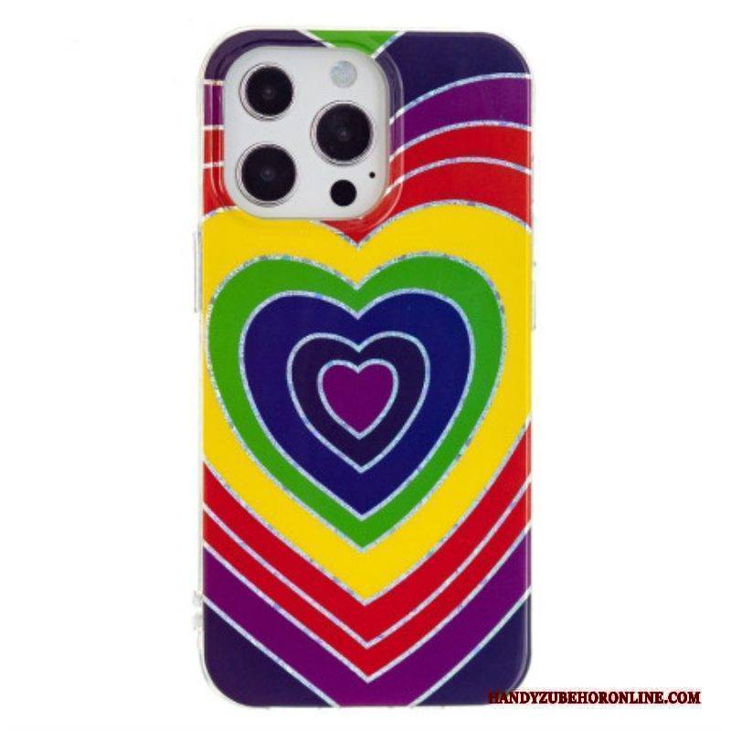 Hülle Für iPhone 15 Pro Max Psychedelisches Herz