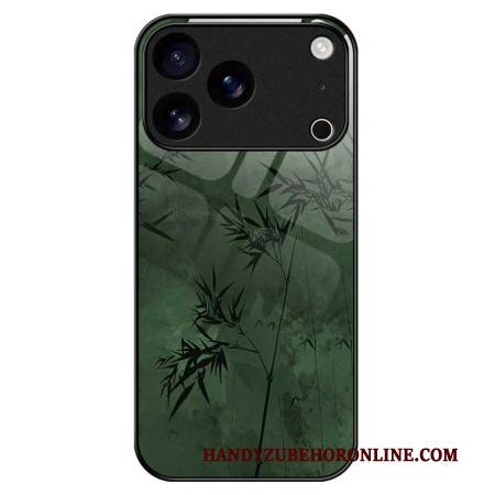 Hülle Für iPhone 17 Pro Max Gehärtetes Glas Mit Blumenmuster