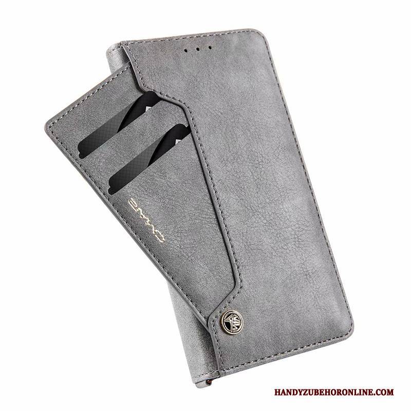 Hülle Honor 20 Pro Folio Anti-sturz Handyhüllen, Case Honor 20 Pro Lederhülle Karte Grau