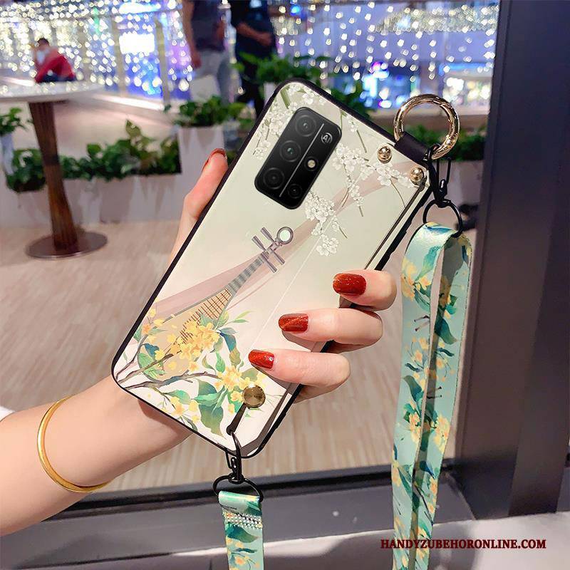 Hülle Honor 30s Kreativ Hängende Verzierungen Grün, Case Honor 30s Schutz Nubuck Persönlichkeit