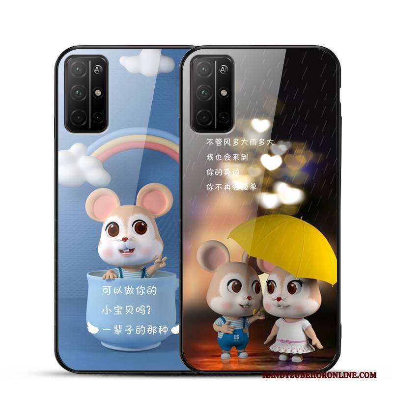 Hülle Honor 30s Silikon Glas Liebhaber, Case Honor 30s Mode Handyhüllen Trend