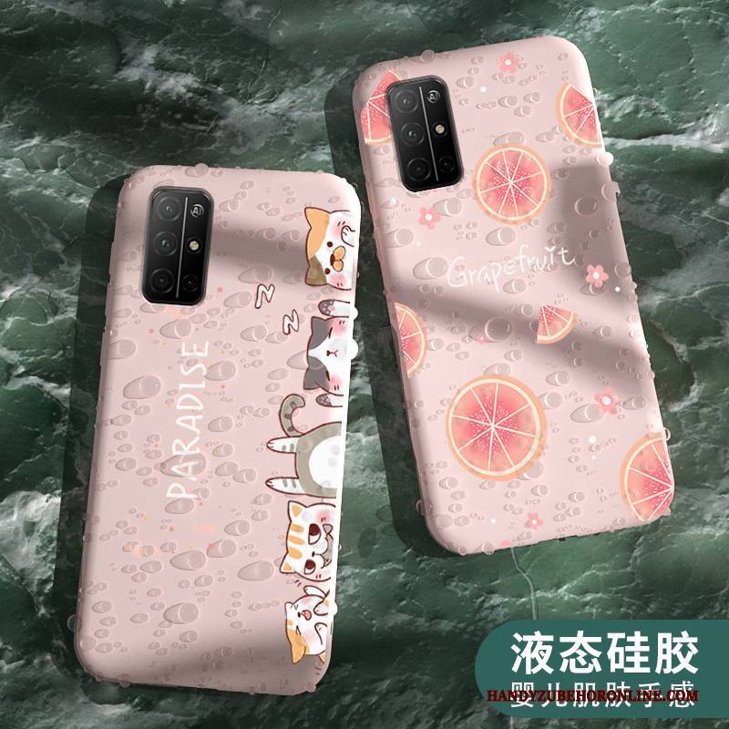 Hülle Honor 30s Silikon Rosa Anti-sturz, Case Honor 30s Taschen Schlank Netto Rot