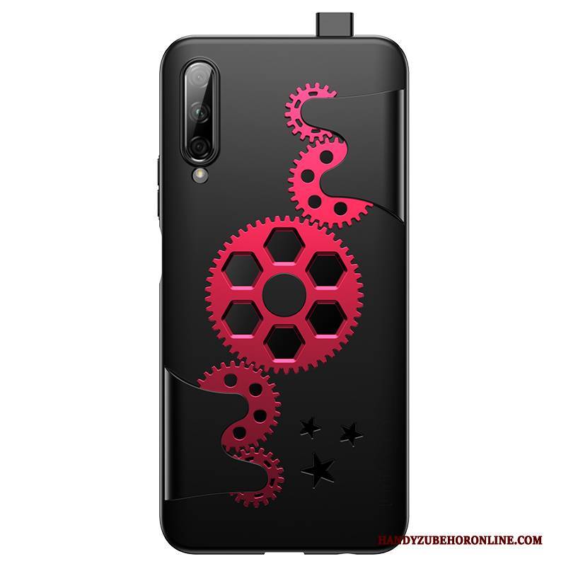 Hülle Honor 9x Pro Schutz Netto Rot Persönlichkeit, Case Honor 9x Pro Taschen Anti-sturz Schwarz