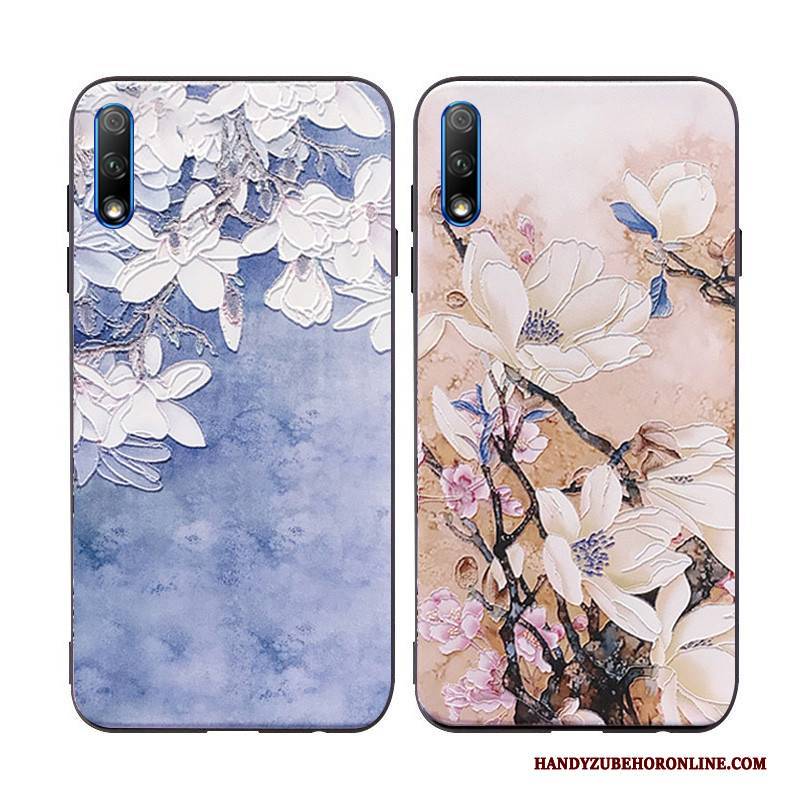 Hülle Honor 9x Prägung Blau Handyhüllen, Case Honor 9x Silikon Anti-sturz Hängende Verzierungen