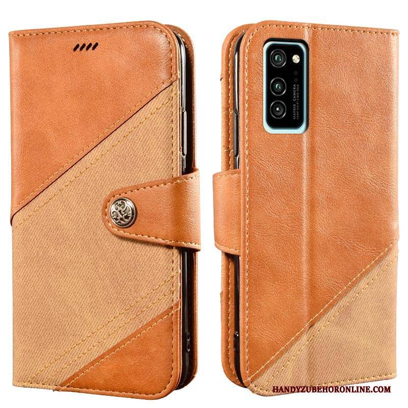 Hülle Honor View30 Lederhülle Neu Anti-sturz, Case Honor View30 Taschen Gelb Karte