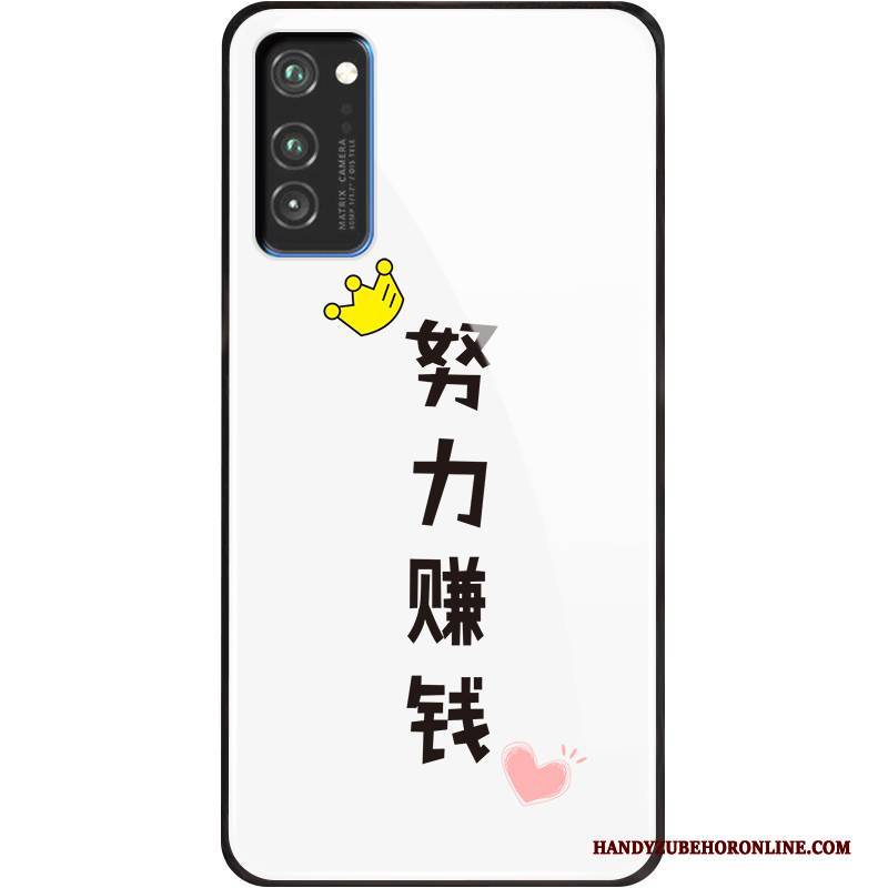 Hülle Honor View30 Pro Weiche Persönlichkeit Glas, Case Honor View30 Pro Silikon Weiß Liebhaber