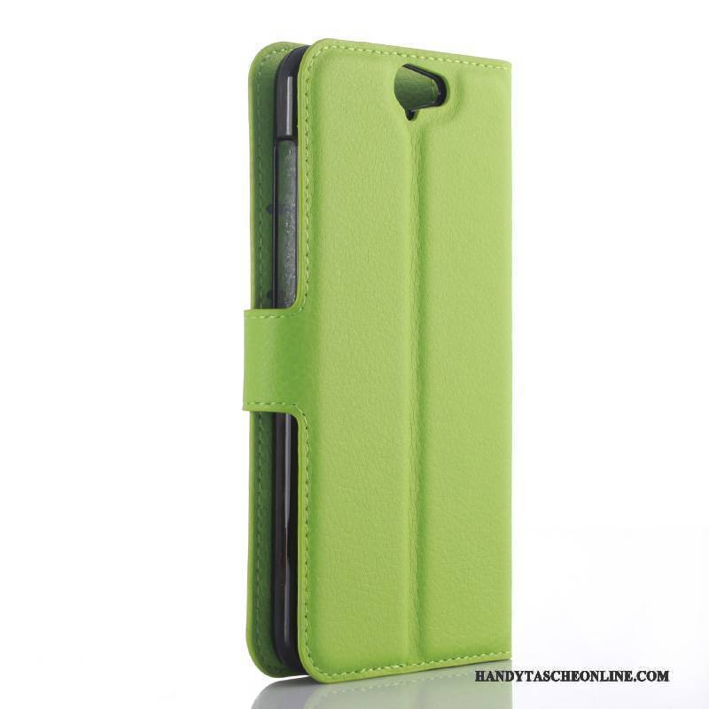 Hülle Htc One A9 Geldbörse Grün Handyhüllen, Case Htc One A9 Halterung