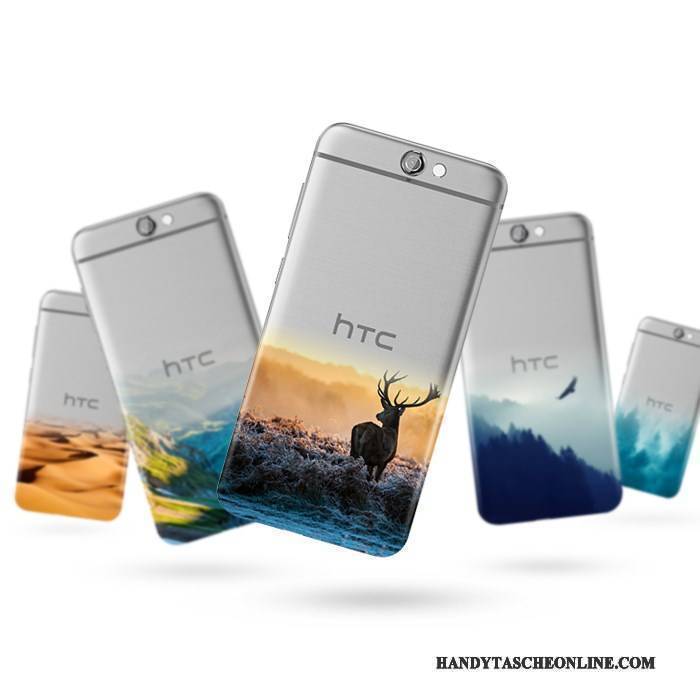 Hülle Htc One A9 Prägung Nubuck Grau, Case Htc One A9 Schutz Schlank Transparent