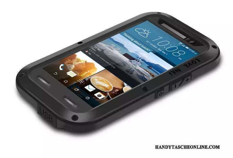 Hülle Htc One M9 Silikon Handyhüllen Anti-sturz, Case Htc One M9 Schutz Schwarz Wasserdicht