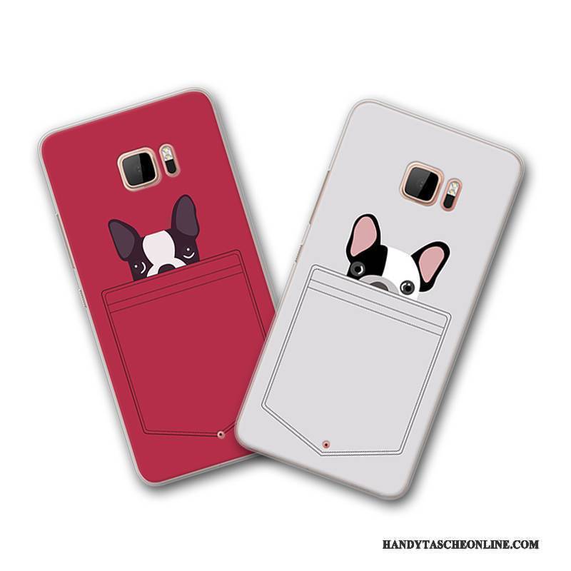Hülle Htc U Ultra Karikatur Persönlichkeit Anti-sturz, Case Htc U Ultra Schutz Grau Schwer