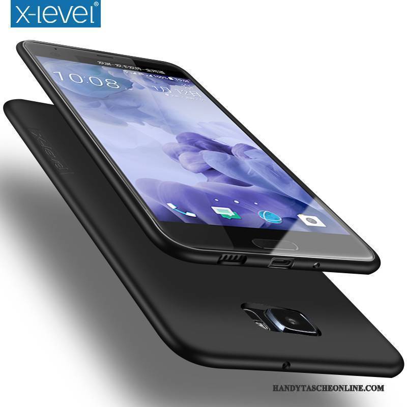 Hülle Htc U Ultra Schutz Handyhüllen Nubuck, Case Htc U Ultra Weiche Schwarz