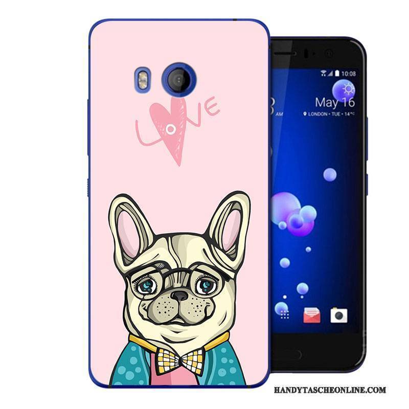 Hülle Htc U11 Karikatur Persönlichkeit Anti-sturz, Case Htc U11 Weiche Rosa Handyhüllen
