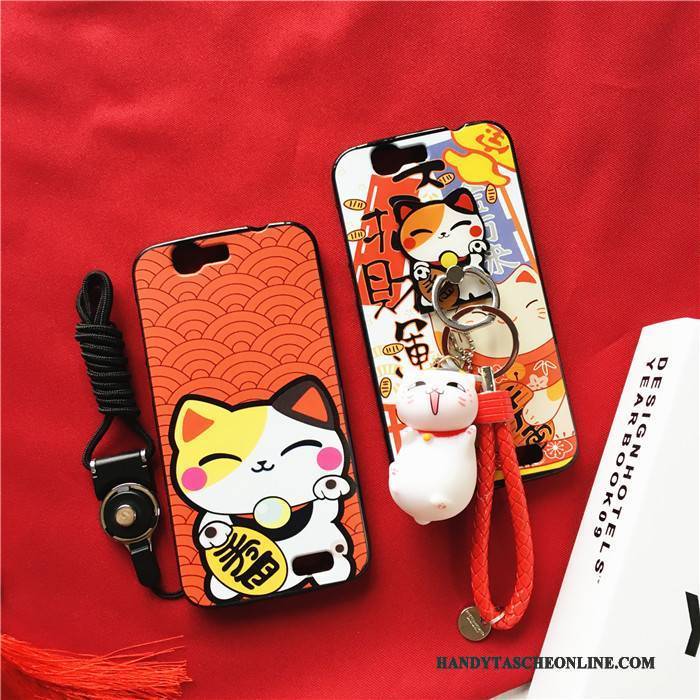 Hülle Huawei Ascend G7 Silikon Trend Hängende Verzierungen, Case Huawei Ascend G7 Weiche Anti-sturz Katzen