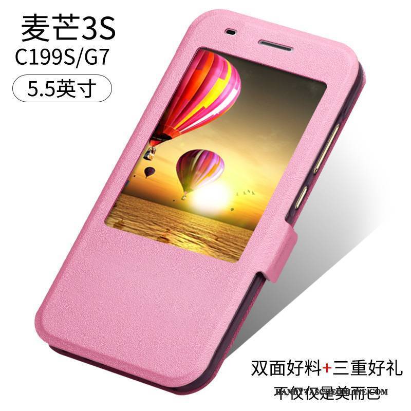 Hülle Huawei Ascend G7 Taschen Rosa Anti-sturz, Case Huawei Ascend G7 Lederhülle Handyhüllen