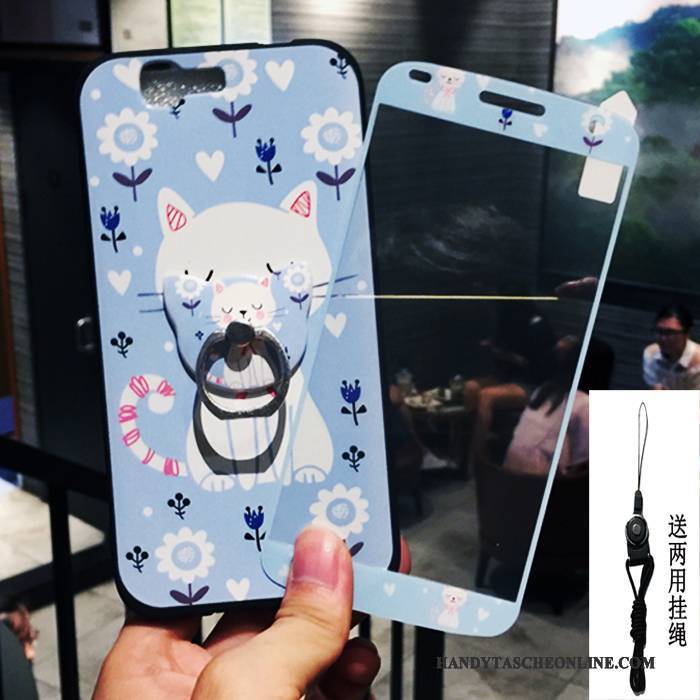 Hülle Huawei Ascend G7 Weiche Hellblau Nette, Case Huawei Ascend G7 Karikatur Handyhüllen
