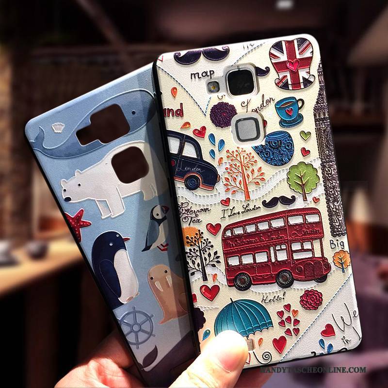 Hülle Huawei Ascend Mate 7 Farbe Persönlichkeit Handyhüllen, Case Huawei Ascend Mate 7 Kreativ Neu Anti-sturz