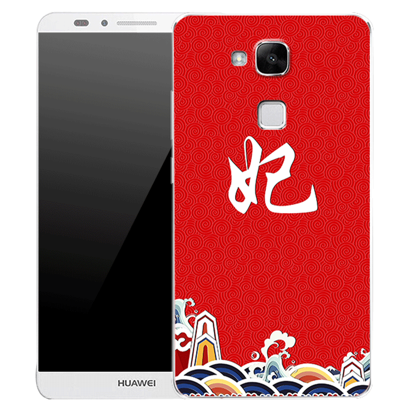 Hülle Huawei Ascend Mate 7 Taschen Anti-sturz Transparent, Case Huawei Ascend Mate 7 Prägung Trend Rot