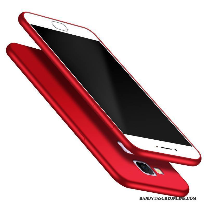 Hülle Huawei Ascend Mate 7 Weiche Anti-sturz Handyhüllen, Case Huawei Ascend Mate 7 Taschen Nubuck Rot